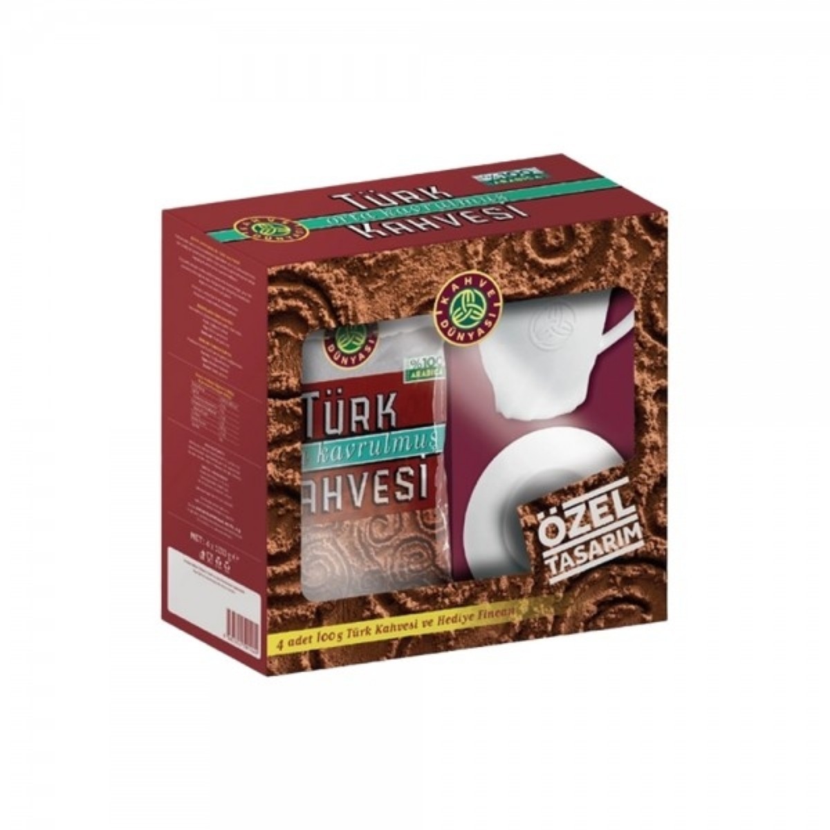 Kahve Dünyası Türk Kahvesi Fincan Hediyeli 4 x 100 gr