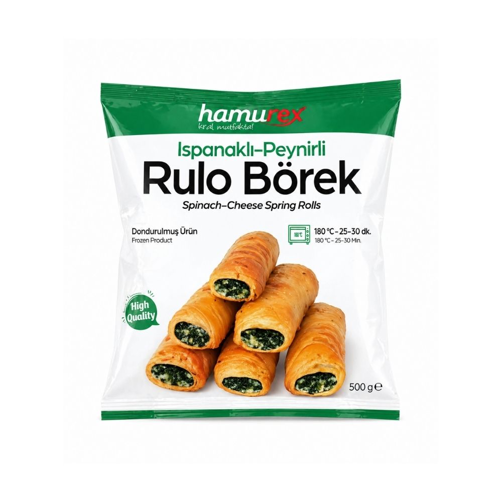 Hamurex Ispanaklı Peynirli Rulo Börek 500 gr