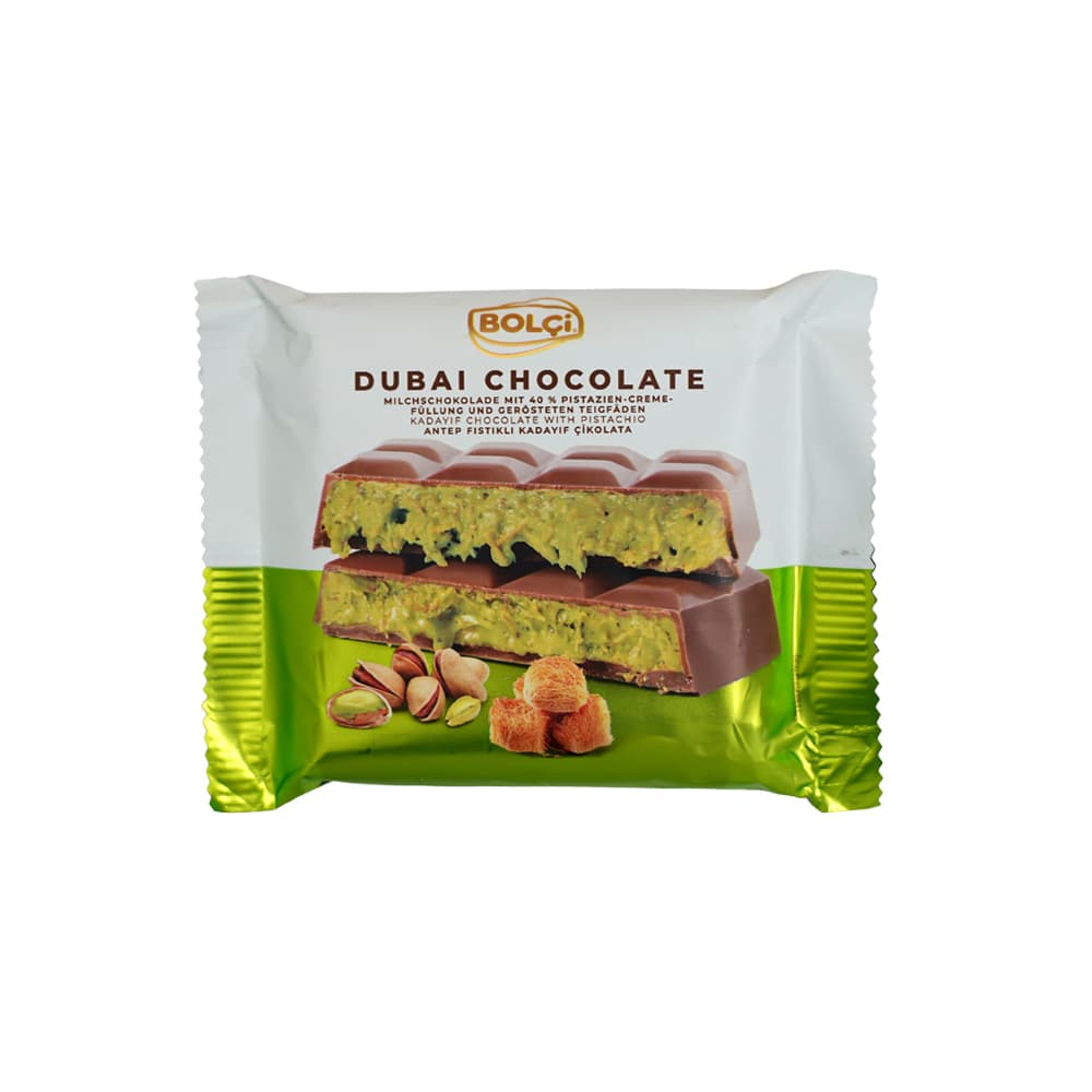 Bolçi Antep Fıstıklı Kadayıf Dolgulu Sütlü Çikolata 100 gr