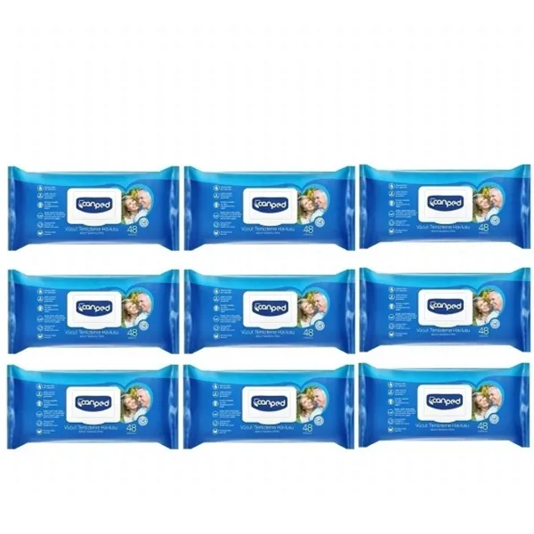 Canped Vücut Temizleme Havlusu 48'Li 9 Paket - Canped - Ürün Görseli 1