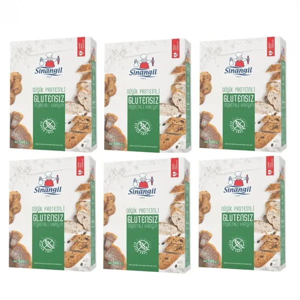 Sinangil Düşük Preteinli Glutensiz Un 6 X 500 GR - Sinangil - Ürün Görseli 1