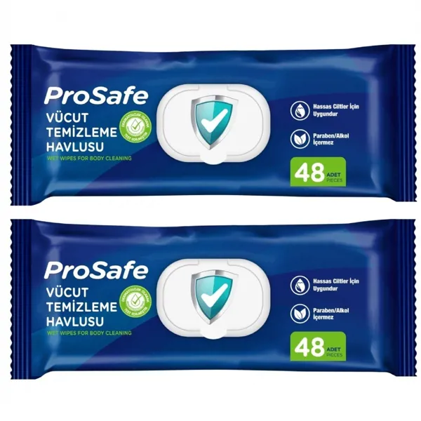 Prosafe Vücut Temizleme Havlusu 2 Paket 96 Yaprak - Prosafe - Ürün Görseli 1