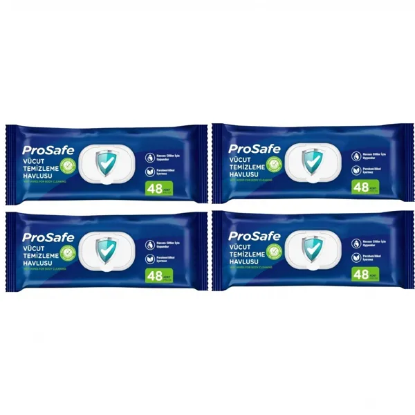 Prosafe Vücut Temizleme Havlusu 4 Paket 192 Yaprak - Prosafe - Ürün Görseli 1