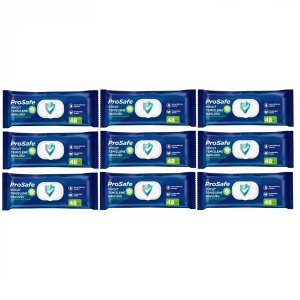 Prosafe Vücut Temizleme Havlusu 9 Paket 432 Yaprak - Prosafe - Ürün Görseli 1
