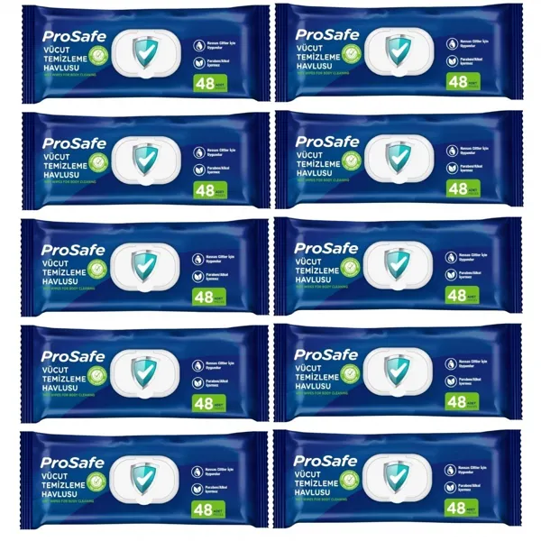 Prosafe Vücut Temizleme Havlusu 10 Paket 480 Yaprak - Prosafe - Ürün Görseli 1