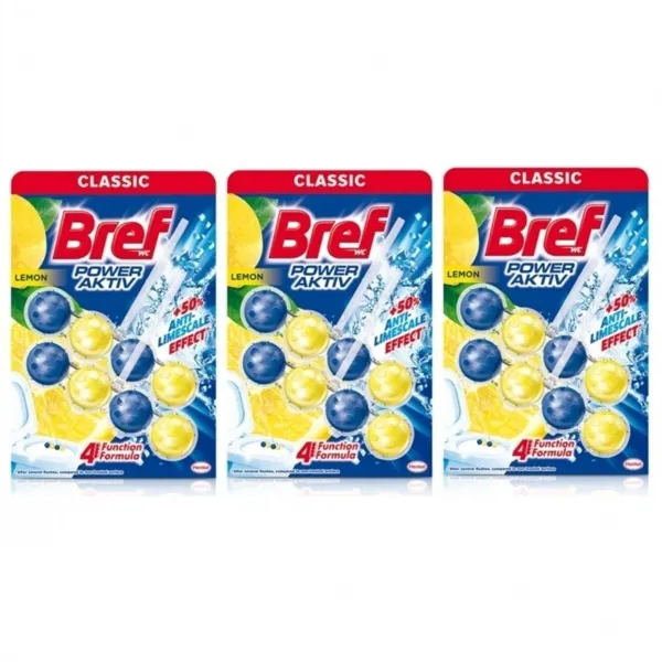 Breff WC Power Aktiv Limon Klozet Bloğu 3 kutu 2x50 Gr - Bref - Ürün Görseli 1