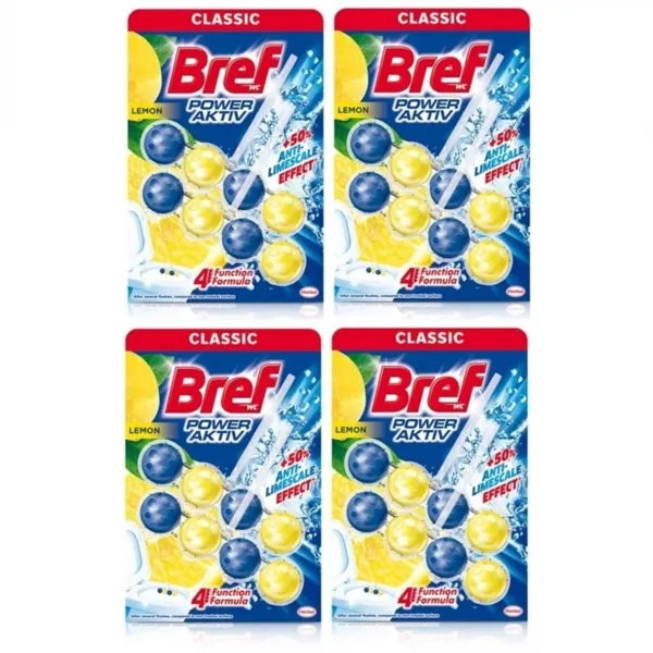 Breff WC Power Aktiv Limon Klozet Bloğu 4 kutu 2x50 Gr - Bref - Ürün Görseli 1