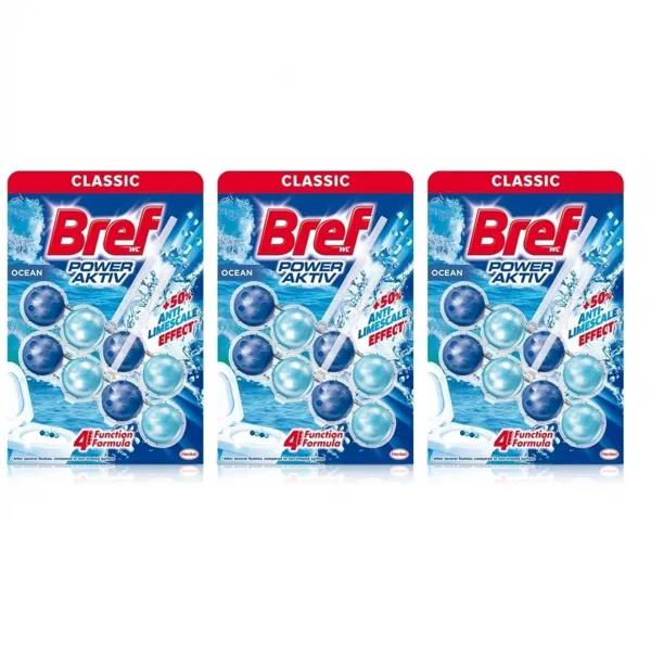 Breff WC Power Aktiv Okyanus Klozet Bloğu 3 kutu 2x50 Gr - Bref - Ürün Görseli 1