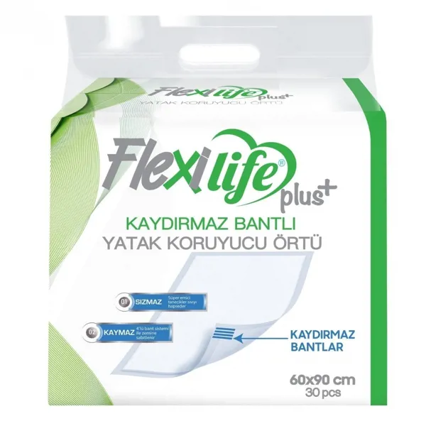 Flexi Life Plus Kaydırmaz Bantlı 60x90 cm 30'lu Yatak Koruyucu Örtü - Flexi Life - Ürün Görseli 1