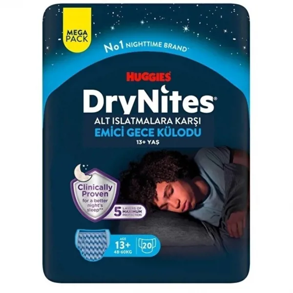 Huggies Drynites Gece Külodu Erkek 13+ Yaş 48-60 Kg 20 Adet - Huggies - Ürün Görseli 1