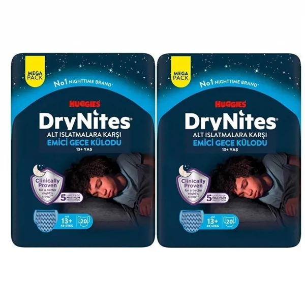 Huggies Drynites Gece Külodu Erkek 13+ Yaş 48-60 Kg 40 Adet - Huggies - Ürün Görseli 1