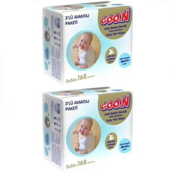 Goon Islak Havlu Mendil Sensitive Hassas Cilt 336 Yaprak - Goon - Ürün Görseli 1