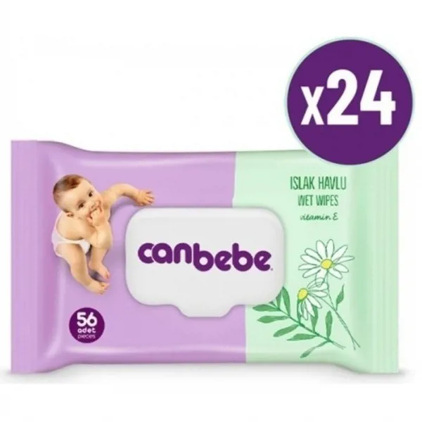 Canbebe Islak Havlu Mendil 56 Lı 24 Adet - Canbebe - Ürün Görseli 1