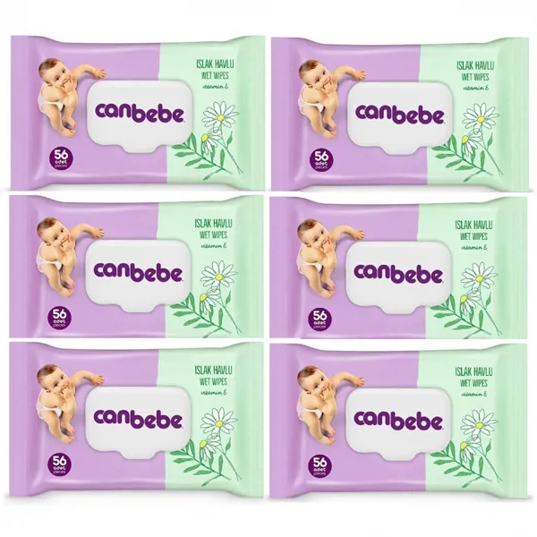 Canbebe Islak Havlu Mendil 56 Lı 6 Adet - Canbebe - Ürün Görseli 1