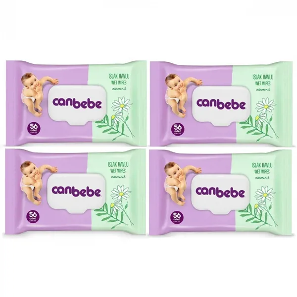Canbebe Islak Havlu Mendil 56 Lı 4 Adet - Canbebe - Ürün Görseli 1