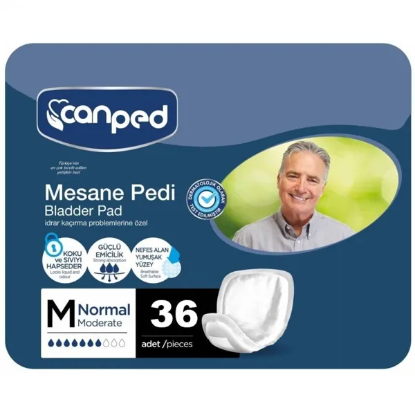 Canped Mesane Pedi Orta (M) Normal Erkek 36 Adet - Canped - Ürün Görseli 1