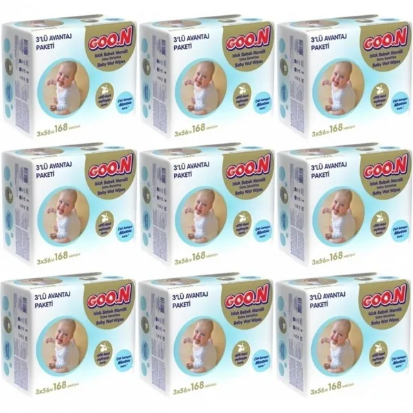 Goon Extra Sensitive 56 Yaprak 27'li Paket Islak Mendil - Goon - Ürün Görseli 1