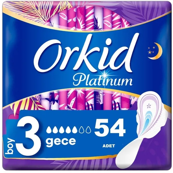 Orkid Platinum Gece 3 Hijyenik Ped 54 Adet - Orkid - Ürün Görseli 1