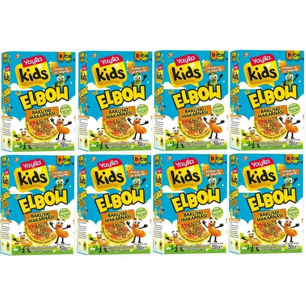 Yayla Glutensiz  Kids Kinoalı Ve Sebzeli 3 Renkli Bakliyat Makarnası 250 GR 8 Adet - Ürün Görseli 1