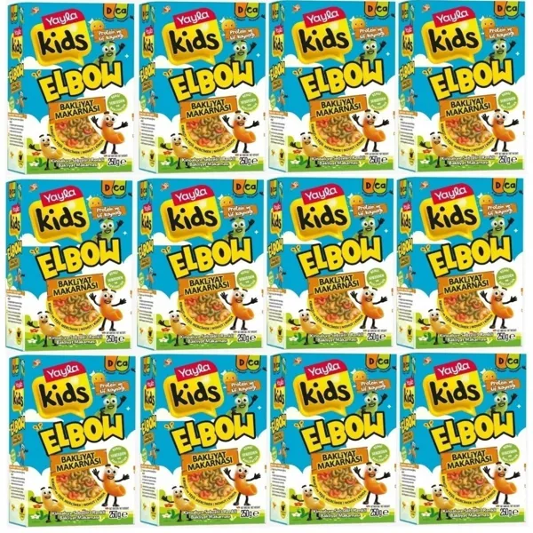 Yayla Glutensiz  Kids Kinoalı Ve Sebzeli 3 Renkli Bakliyat Makarnası 250 GR 12 Adet - Ürün Görseli 1