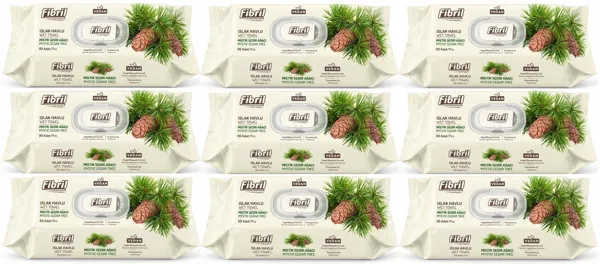 Fibril Mistik Sedir Ağacı Islak Bebek Havlusu 90 Lı 9 Adet 810 Yaprak - Fibril - Ürün Görseli 1