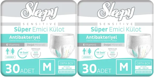 Sleepy Yetişkin Bezi Emici Külot M - Orta - Medium 60 Adet - Sleepy - Ürün Görseli 1