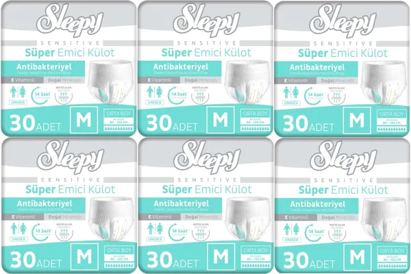 Sleepy Yetişkin Bezi Emici Külot M - Orta - Medium 180 Adet - Sleepy - Ürün Görseli 1