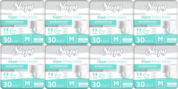 Sleepy Yetişkin Bezi Emici Külot M - Orta - Medium 240 Adet - Sleepy - Ürün Görseli 1