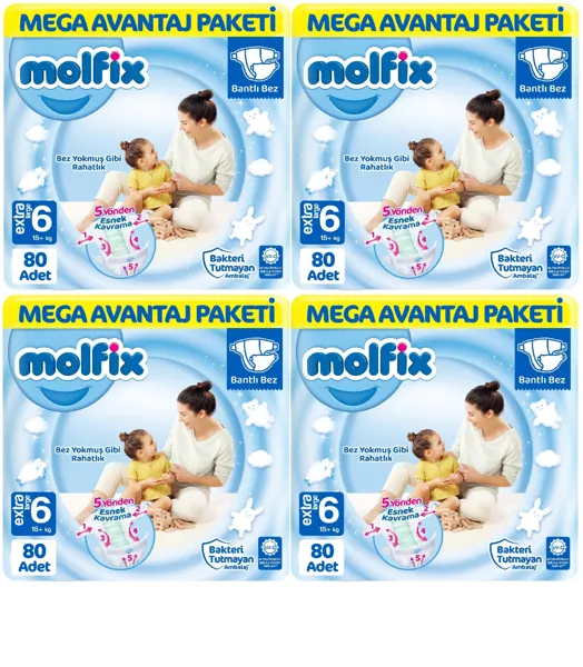 Molfix Mega Avantaj Paketi 6 Numara Extra Large 320 Adet - Molfix - Ürün Görseli 1