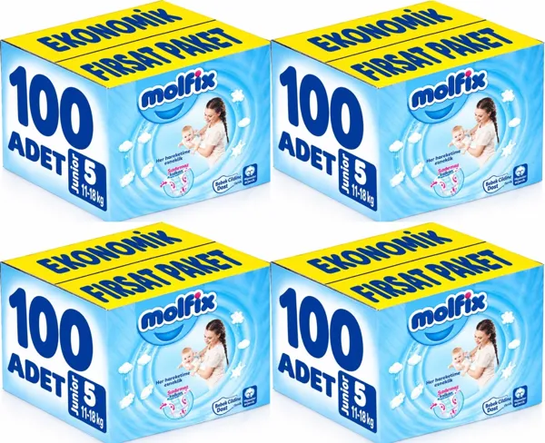 Molfix Ekonomik Fırsat Paketi 5 Numara Junior 400 Adet - Molfix - Ürün Görseli 1