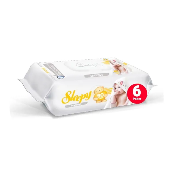 Sleepy Islak Havlu Sensitive 90' lı 6 Paket - Sleepy - Ürün Görseli 1