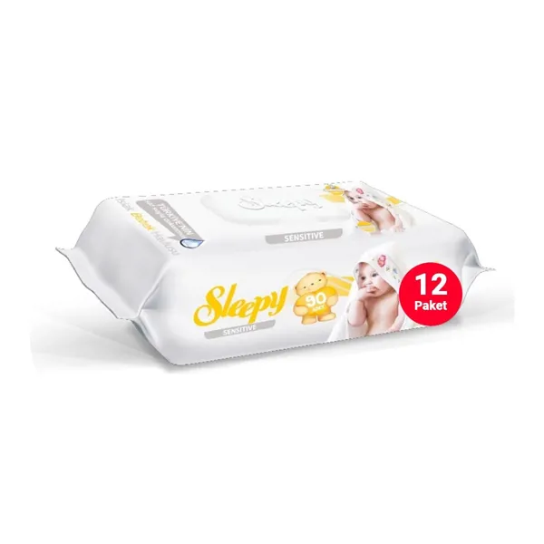 Sleepy Islak Havlu Sensitive 90' lı 12 Paket - Sleepy - Ürün Görseli 1