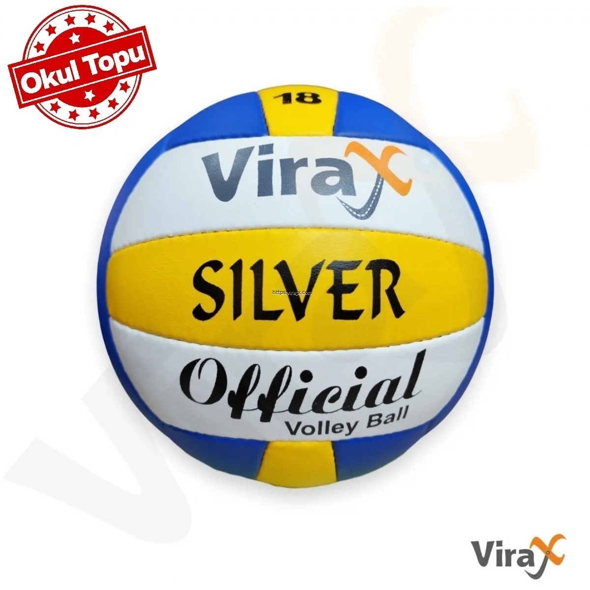 Virajx Silver Voleybol Topu Sert Zemin Topu Dayanıklı - Virajx - Ürün Görseli 1
