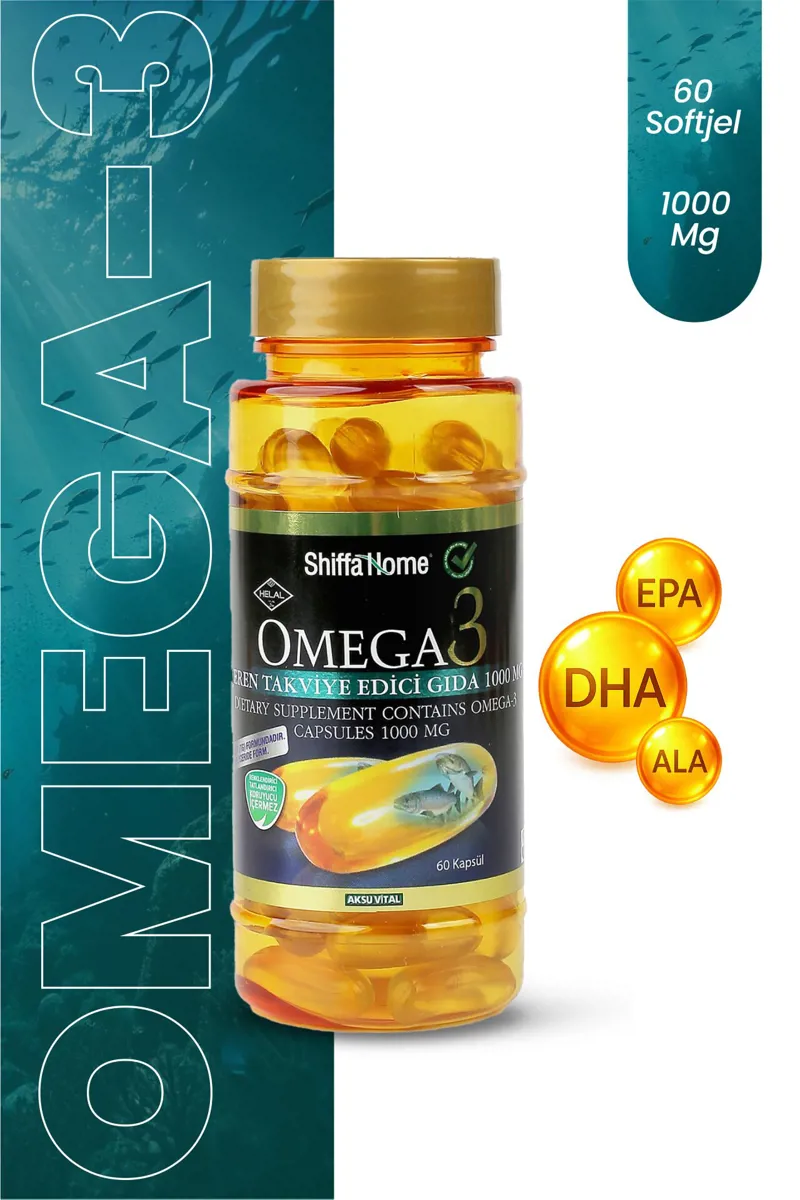 Omega 3 60X1000 Softjel - Shiffa Home - Ürün Görseli 1