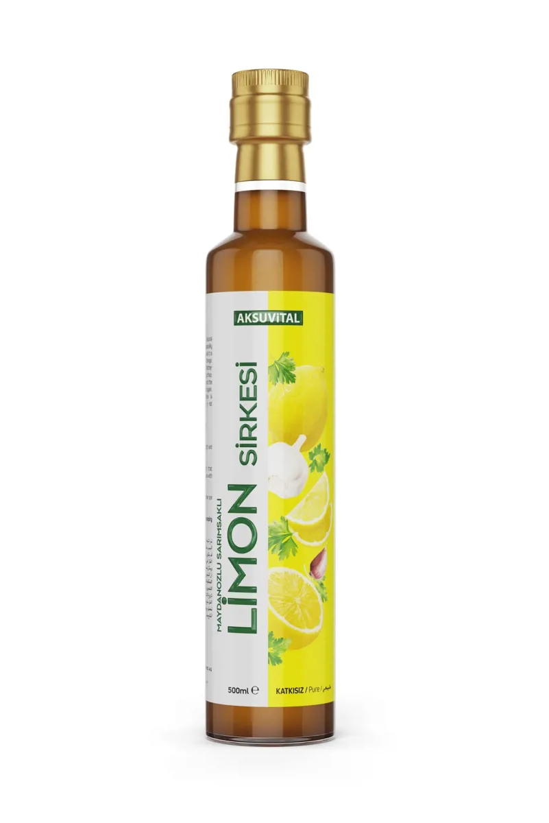 Maydonozlu Sarımsaklı Limon Sirkesi 500 Ml - Aksu Vital - Ürün Görseli 1