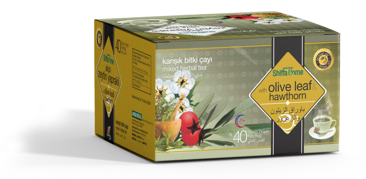 Alıçlı & Zeytin Yapraklı Karışık Bitki Çayı 40 Adet - Shiffa Home - Ürün Görseli 1