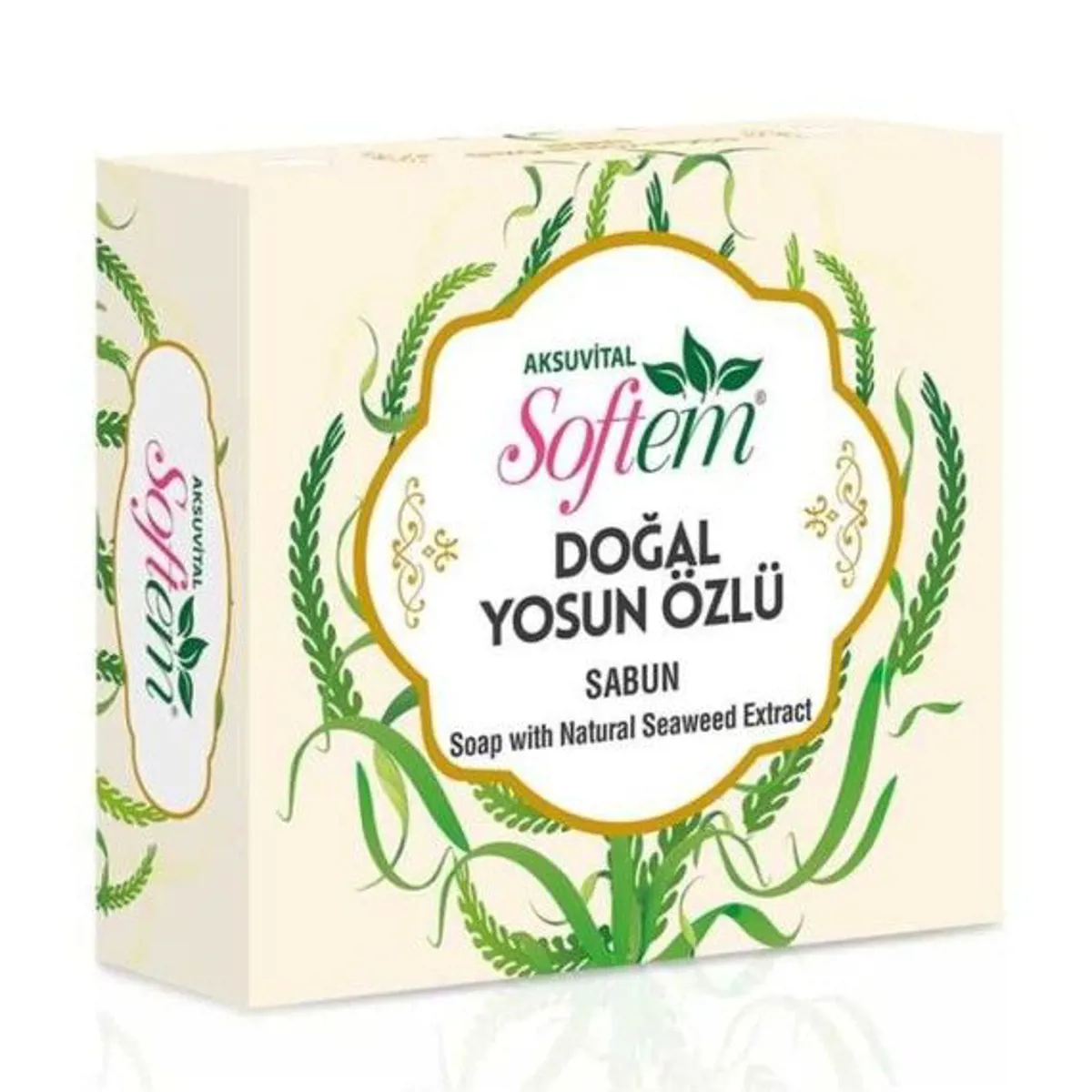 Doğal Yosun Özlü Sabun 130 gr. - Softem - Ürün Görseli 1