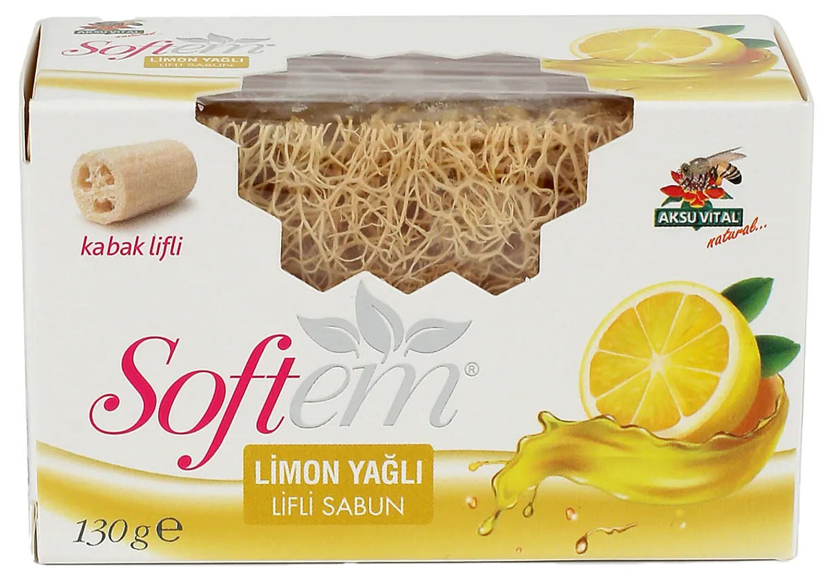 Limon Yağlı Lifli Sabun 130gr - Softem - Ürün Görseli 1