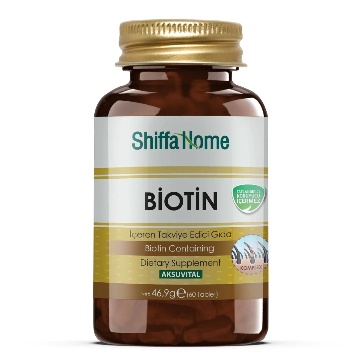 Biotin 60 Tablet 847 mg - Shiffa Home - Ürün Görseli 1