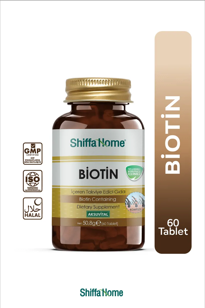 Biotin 60 Tablet 847 mg - Shiffa Home - Ürün Görseli 1