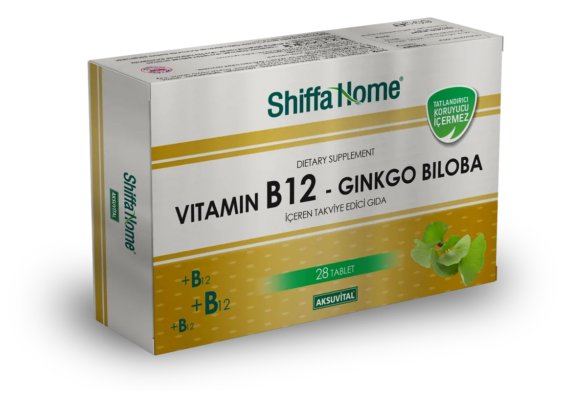 Vitamin B12-Gingko Biloba 28 Tablet - Shiffa Home - Ürün Görseli 1