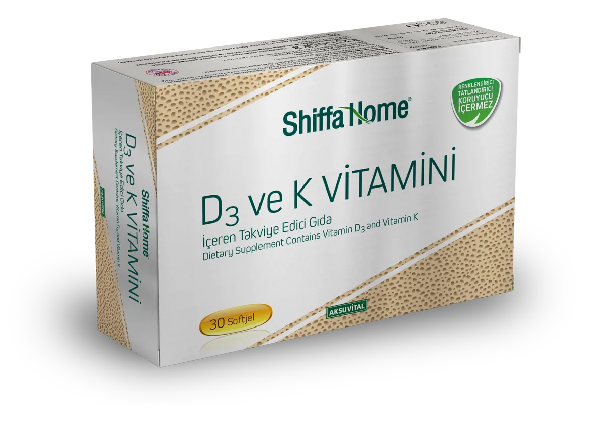 D3 ve K2 Vitamini 1340 mg 30 Softjel - Shiffa Home - Ürün Görseli 1