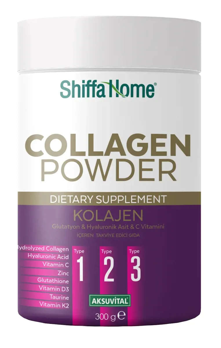 Kolajen, Glutatyon & Hyaluronik Asit & C Vitamini İçeren Takviye Edici Gıda - Shiffa Home - Ürün Görseli 1