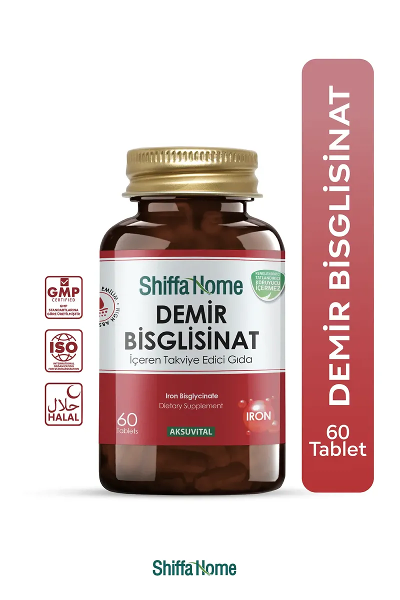 Shiffa Home Demir Bisglisinat 60 Tablet | Demir Takviyesi - Shiffa Home - Ürün Görseli 1