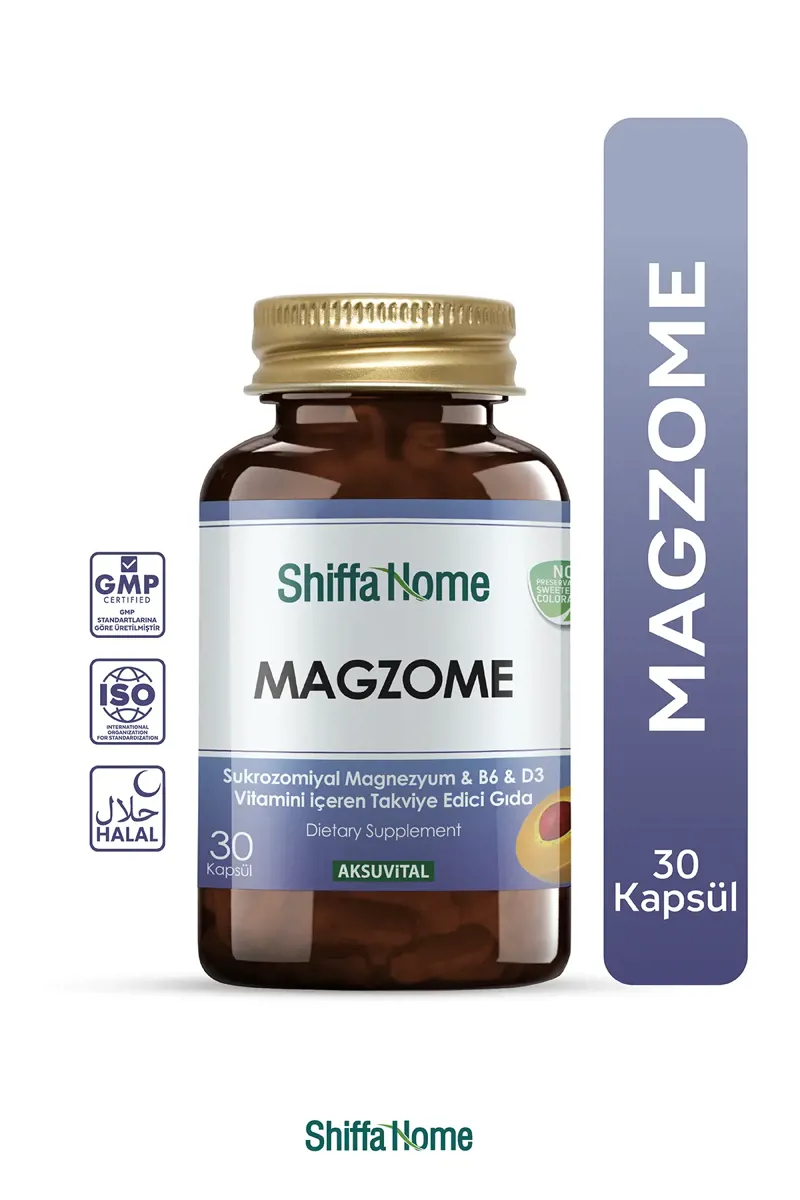 Shiffa Home MAGZOME Sukrozomiyal Magnezyum & B6 & D3 Vitamini 30 KAPSÜL - Shiffa Home - Ürün Görseli 1