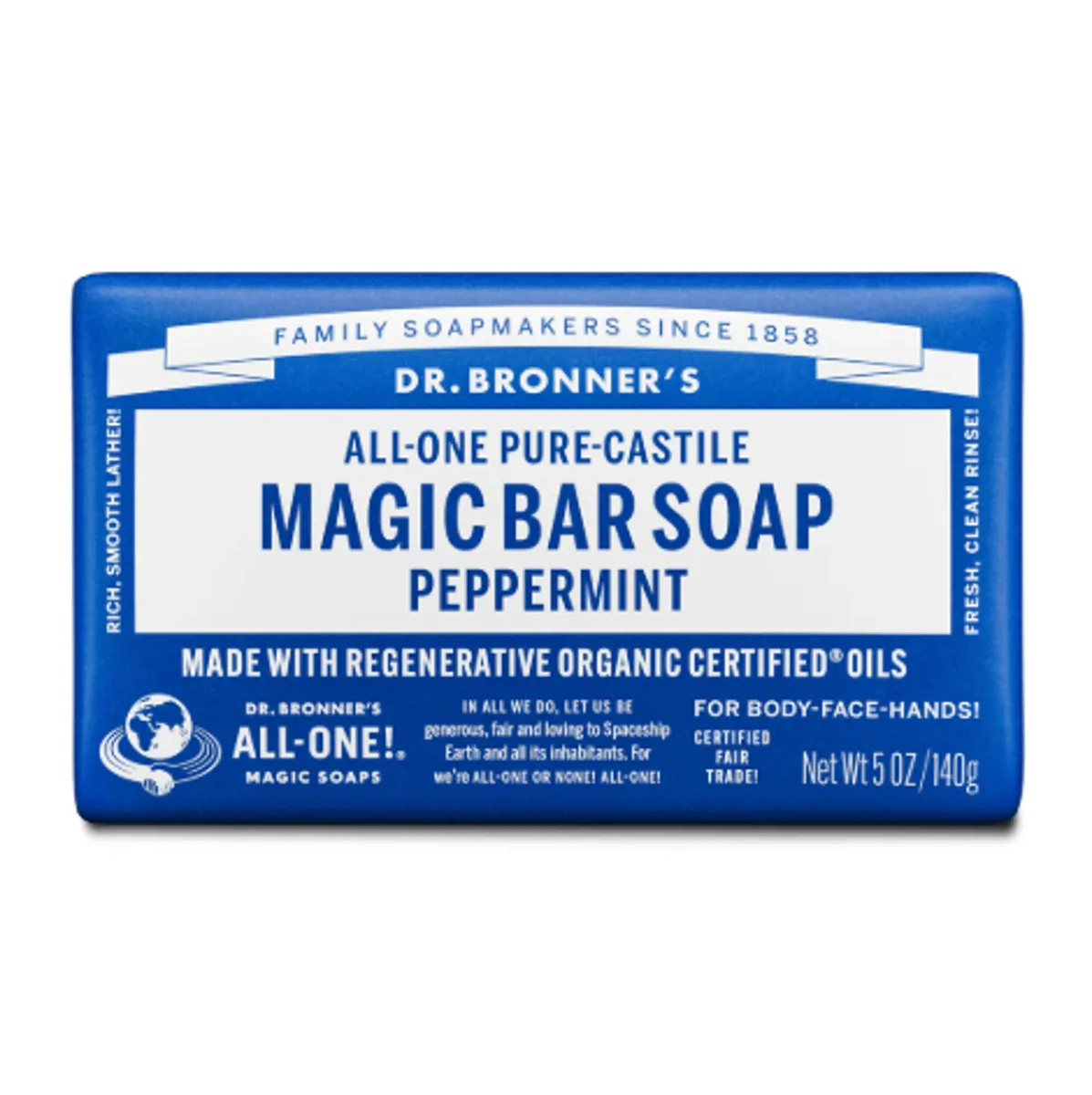 Dr. Bronner's 18'i 1 Arada Kenevir ve Naneli Saf Kastil Sabunu - Dr. Bronner's - Ürün Görseli 1