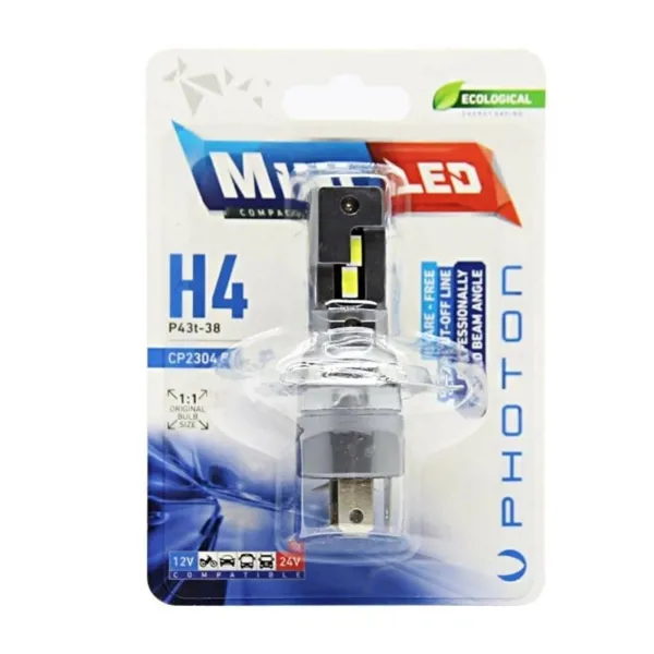 PHOTON MINI H4 12-24V COMPACT LED (TEKLİ BLİSTER) - PHOTON - Ürün Görseli 1