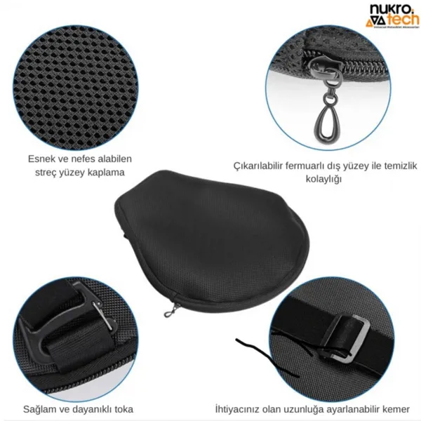 NUKROTECH NUKRO-CRUİSER-M HAVA DESTEKLİ MOTOSİKLET SELE MİNDERİ - NUKROTECH - Ürün Görseli 1