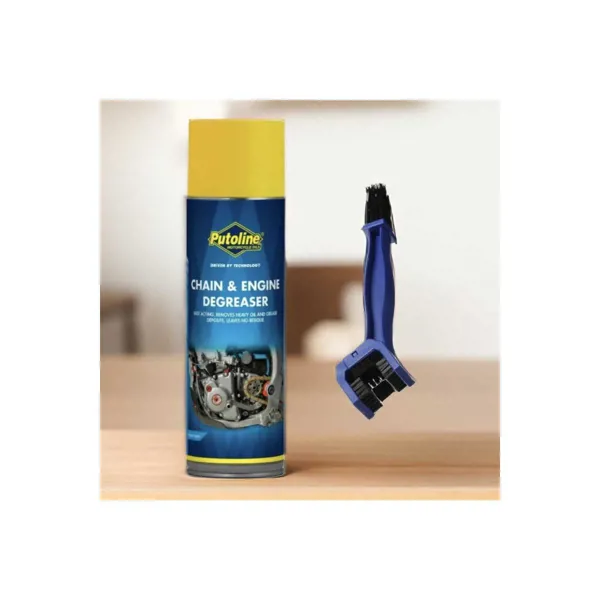500 ML AEROSOL PUTOLİNE CHAİN & ENGİNE DEGREASER ZİNCİR TEMİZLEME + TEMİZLEME FIRÇASI  - PUTOLİNE - Ürün Görseli 1
