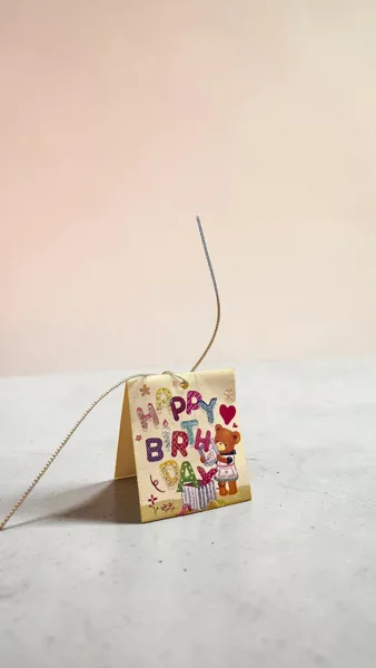 Happy Birthday 6 İpli Mesaj Kartı - Binbirmalzeme - Ürün Görseli 1